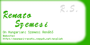 renato szemesi business card