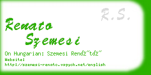 renato szemesi business card